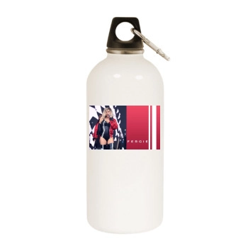 Fergie White Water Bottle With Carabiner