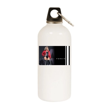 Fergie White Water Bottle With Carabiner