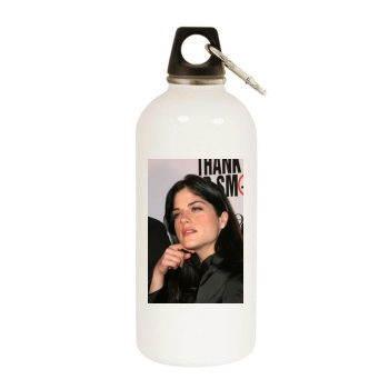 Selma Blair White Water Bottle With Carabiner