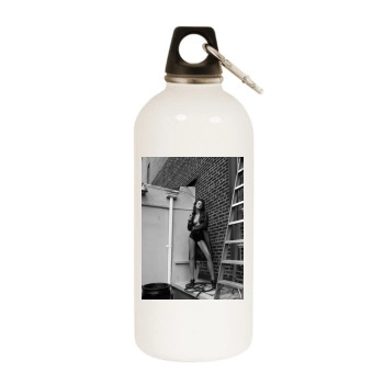 Flavia Lucini White Water Bottle With Carabiner