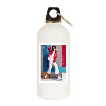 Flavia Lucini White Water Bottle With Carabiner