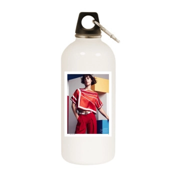 Flavia Lucini White Water Bottle With Carabiner