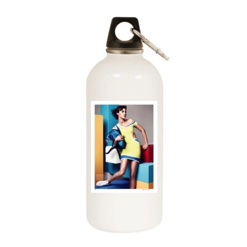 Flavia Lucini White Water Bottle With Carabiner