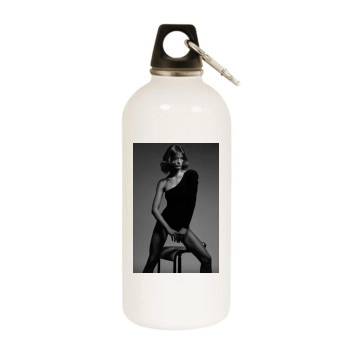 Flavia Lucini White Water Bottle With Carabiner