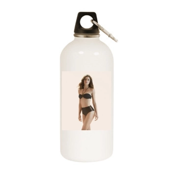 Flavia Lucini White Water Bottle With Carabiner