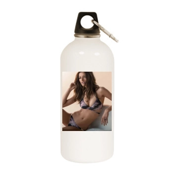 Flavia Lucini White Water Bottle With Carabiner