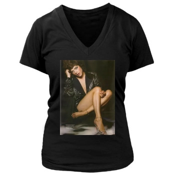 Selma Blair Women's Deep V-Neck TShirt