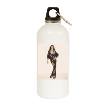 Flavia Lucini White Water Bottle With Carabiner