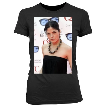 Selma Blair Women's Junior Cut Crewneck T-Shirt