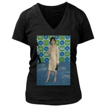 Selma Blair Women's Deep V-Neck TShirt