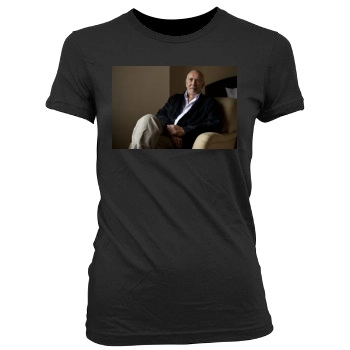 Frank Langella Women's Junior Cut Crewneck T-Shirt