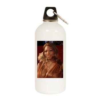 Serena Williams White Water Bottle With Carabiner