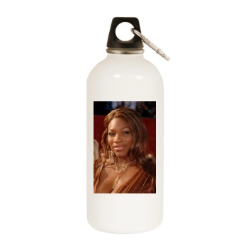 Serena Williams White Water Bottle With Carabiner