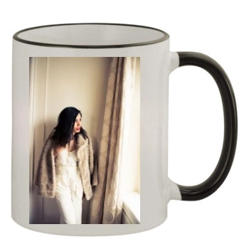 Freida Pinto 11oz Colored Rim & Handle Mug