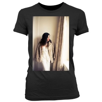 Freida Pinto Women's Junior Cut Crewneck T-Shirt