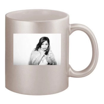 Freida Pinto 11oz Metallic Silver Mug