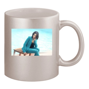 Freida Pinto 11oz Metallic Silver Mug