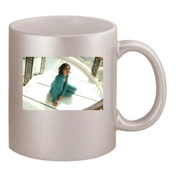 Freida Pinto 11oz Metallic Silver Mug