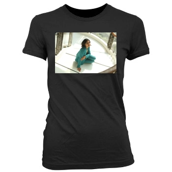 Freida Pinto Women's Junior Cut Crewneck T-Shirt