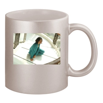 Freida Pinto 11oz Metallic Silver Mug