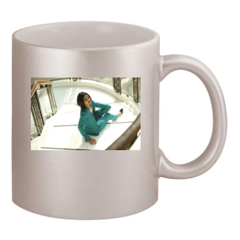 Freida Pinto 11oz Metallic Silver Mug