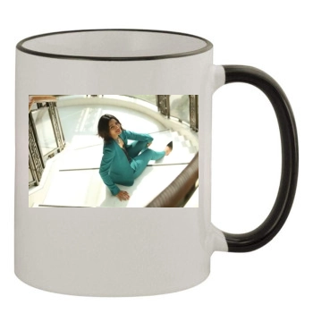 Freida Pinto 11oz Colored Rim & Handle Mug