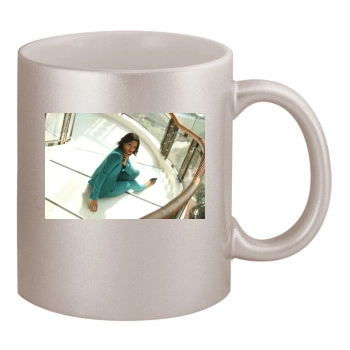 Freida Pinto 11oz Metallic Silver Mug