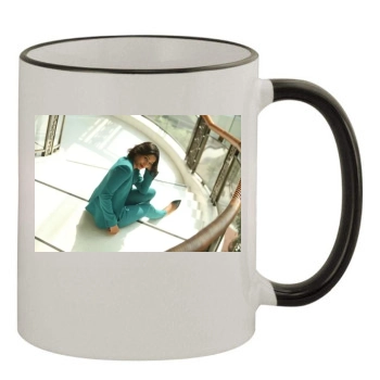 Freida Pinto 11oz Colored Rim & Handle Mug