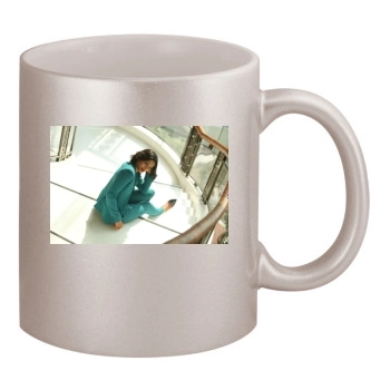 Freida Pinto 11oz Metallic Silver Mug