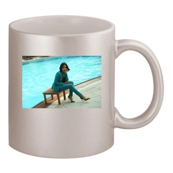 Freida Pinto 11oz Metallic Silver Mug