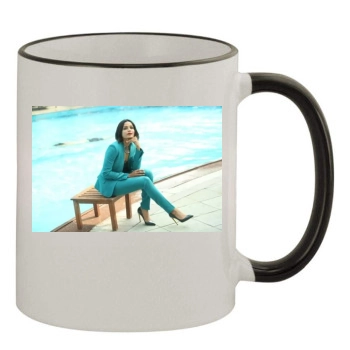 Freida Pinto 11oz Colored Rim & Handle Mug