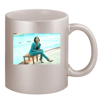 Freida Pinto 11oz Metallic Silver Mug