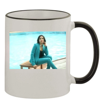 Freida Pinto 11oz Colored Rim & Handle Mug