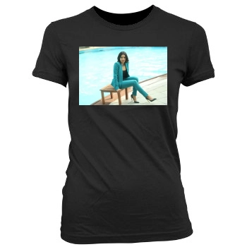 Freida Pinto Women's Junior Cut Crewneck T-Shirt