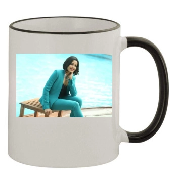 Freida Pinto 11oz Colored Rim & Handle Mug