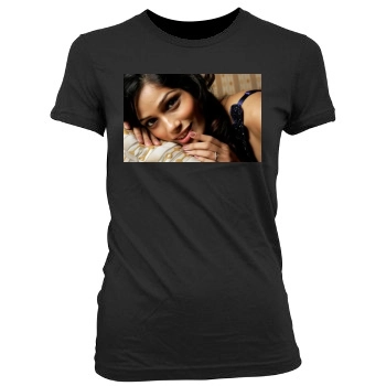 Freida Pinto Women's Junior Cut Crewneck T-Shirt