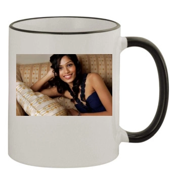 Freida Pinto 11oz Colored Rim & Handle Mug