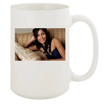 Freida Pinto 15oz White Mug