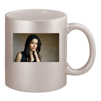 Freida Pinto 11oz Metallic Silver Mug