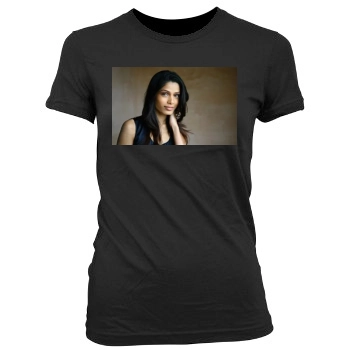 Freida Pinto Women's Junior Cut Crewneck T-Shirt