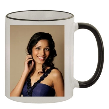 Freida Pinto 11oz Colored Rim & Handle Mug