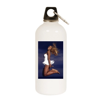 Serena Williams White Water Bottle With Carabiner