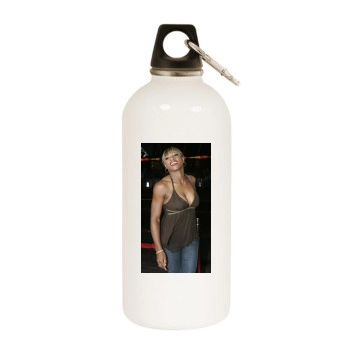 Serena Williams White Water Bottle With Carabiner