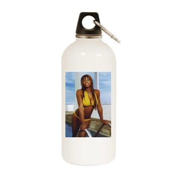 Serena Williams White Water Bottle With Carabiner