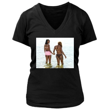 Serena Williams Women's Deep V-Neck TShirt