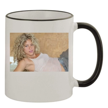 Shakira 11oz Colored Rim & Handle Mug