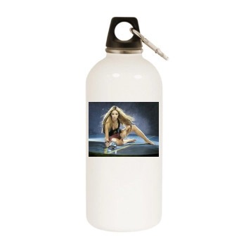 Shakira White Water Bottle With Carabiner