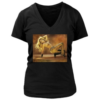 Shakira Women's Deep V-Neck TShirt