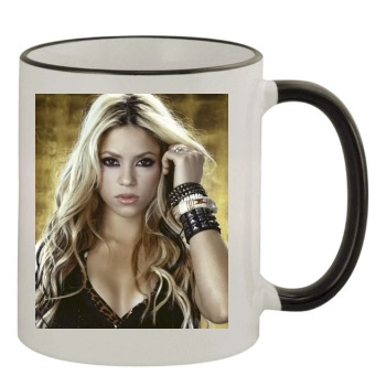 Shakira 11oz Colored Rim & Handle Mug