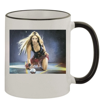 Shakira 11oz Colored Rim & Handle Mug